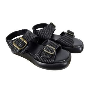 FREE PEOPLE MANDI WEAVE BLACK WOMEN'S SANDAL SIZE 7.5 MODEL 4750140